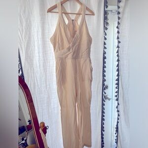 Anthropologie Beige/Cream jumpsuit size 12